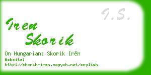iren skorik business card